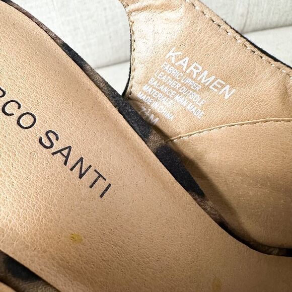 Marco Santi Black Leopard Platform Heels Size 7.5 - Picture 6 of 12